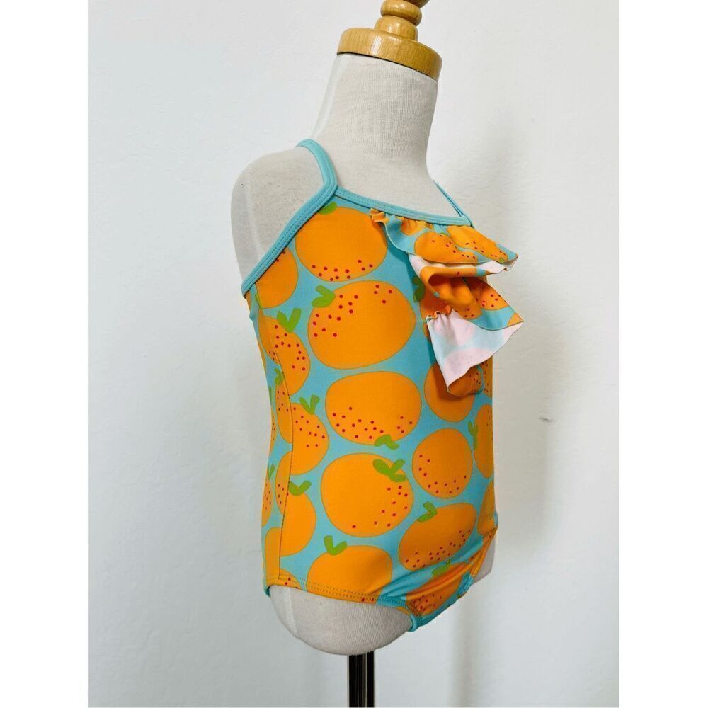 Tucker + Tate Toddler Girls 4 Orange Print 1-piece Bathing Suit BUY 2 GET 1 FREE - Picture 2 of 6